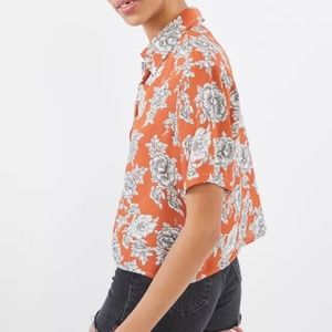urban renewal remnants printed floral camp shirt